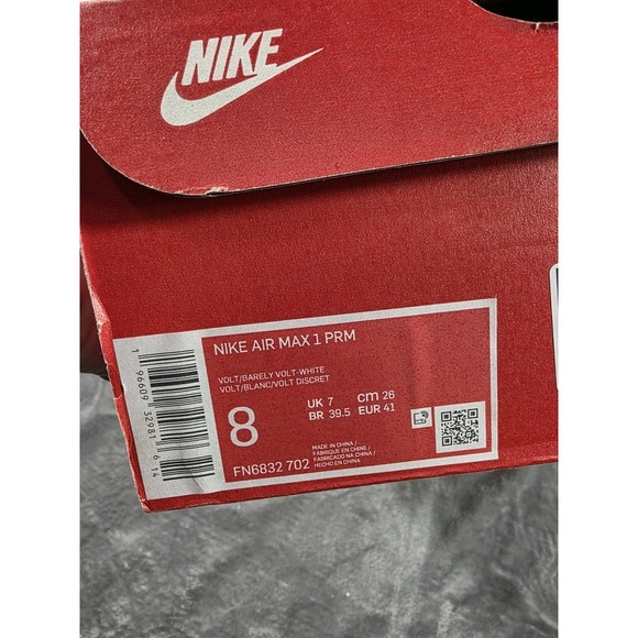 Nike Air Max 1 Topography‎ Volt FN6832-702 Men\'s Size 8 NEW w/Damage Box